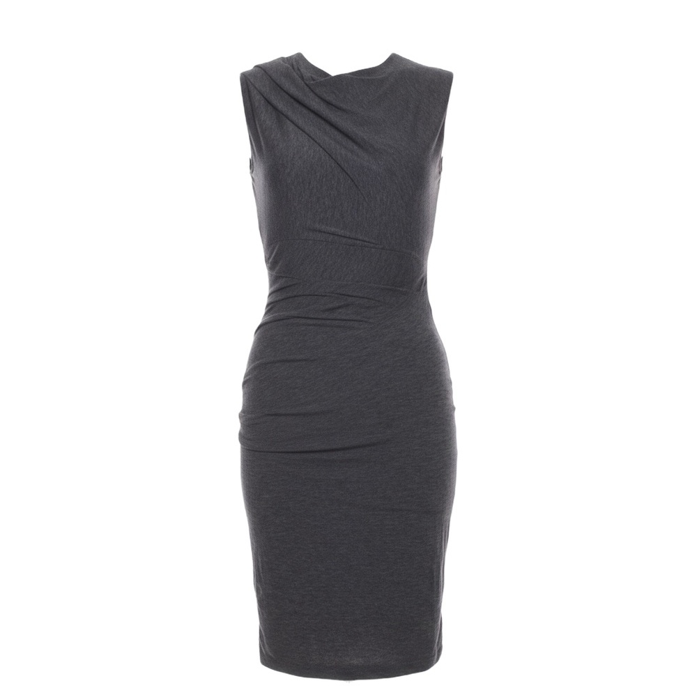 T by Alexander Wang Pique Ruched Jersey Dress